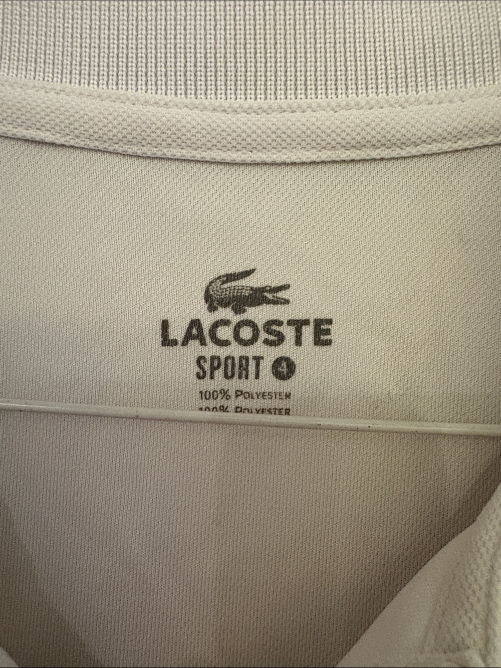 Lacoste Sport Men’s White Polo Shirt with Signature Croc - Picture 4 of 5